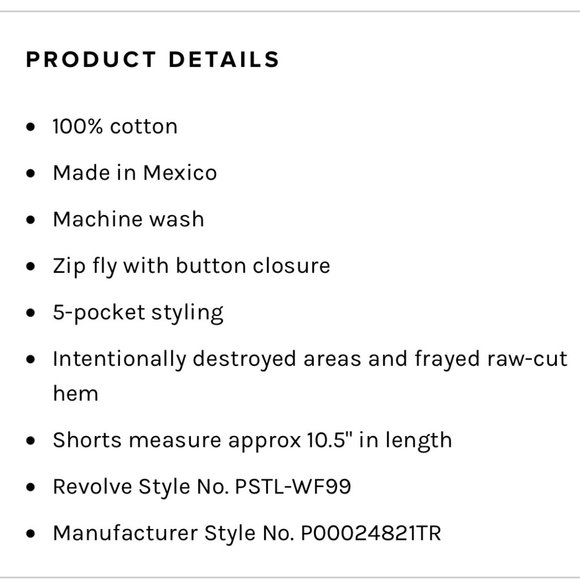 Pistola Distressed High Waisted Denim Shorts - Picture 3 of 6